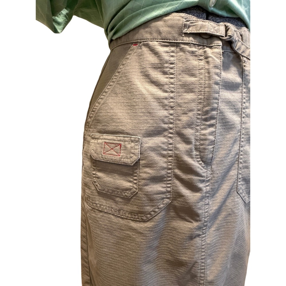 L.L.Bean‎ Gray Coolmax Ripstop Utility Cargo Skirt Womens 4 Regular Excellent